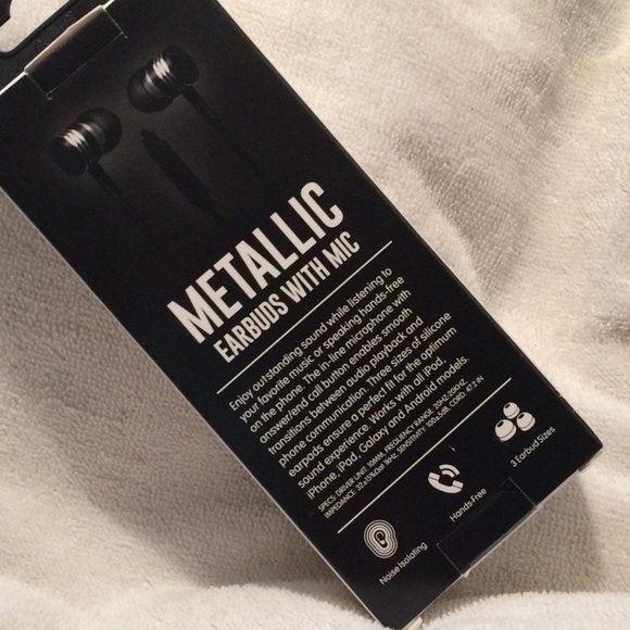 Metallic Earbuds earphones with inline Microphone - Picture 6 of 6
